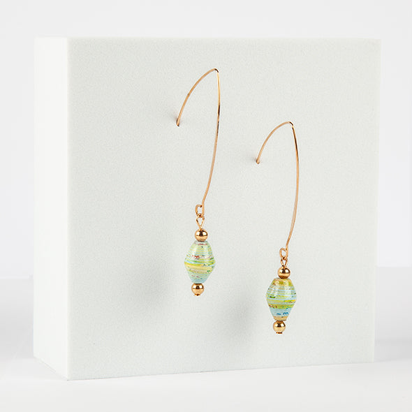 Scotland Map Wishbone Earrings, gold plated