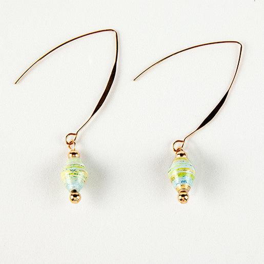 Scotland Map Wishbone Earrings, gold plated