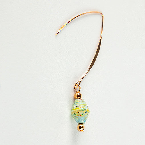 Scotland Map Wishbone Earrings, gold plated