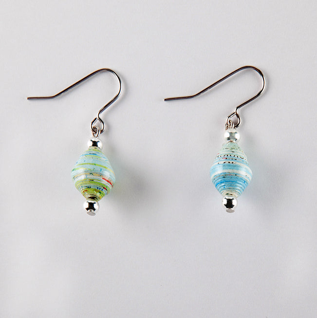 Scotland Map Earrings, silver plated