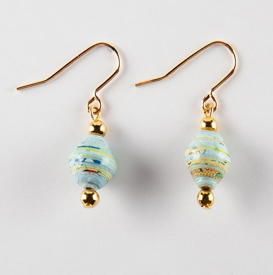 Scotland Map Earrings, gold-plated