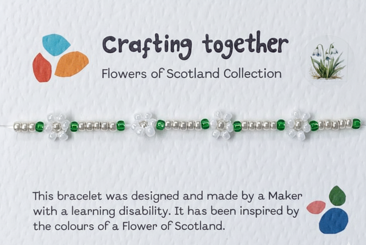 Flowers of Scotland-snowdrop bracelet