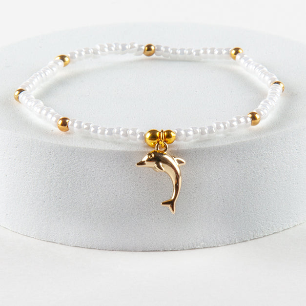 Dolphin Charm Bracelet - Gold