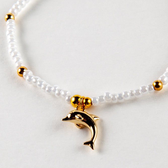 Dolphin Charm Bracelet - Gold
