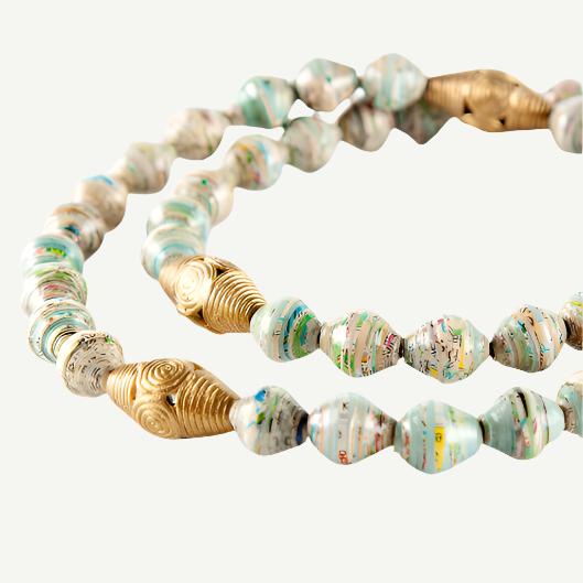 Scotland Map and Brass Rope Necklace