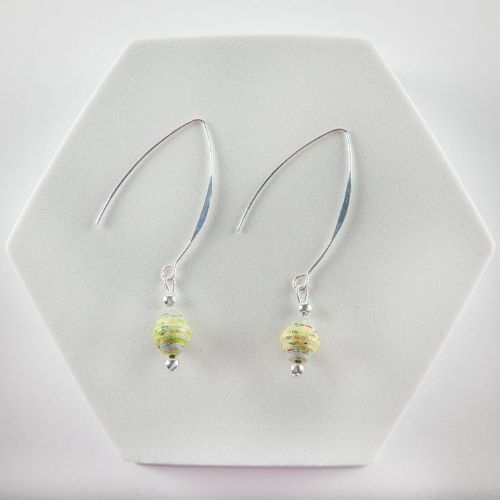 Scotland Map Wishbone Earrings, silver plated