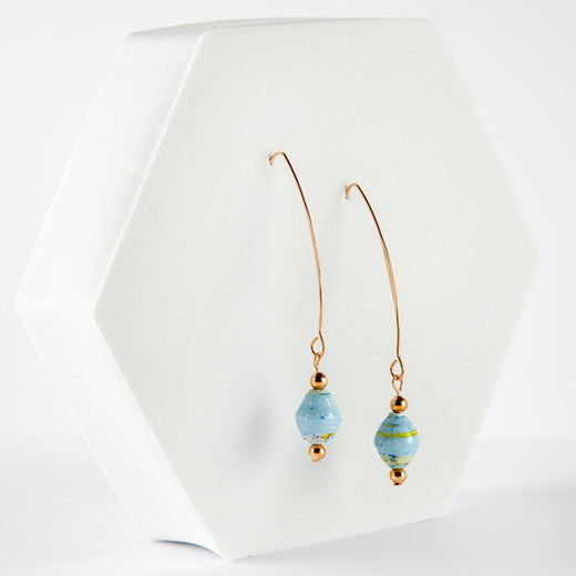 Scotland Map Wishbone Earrings, gold plated