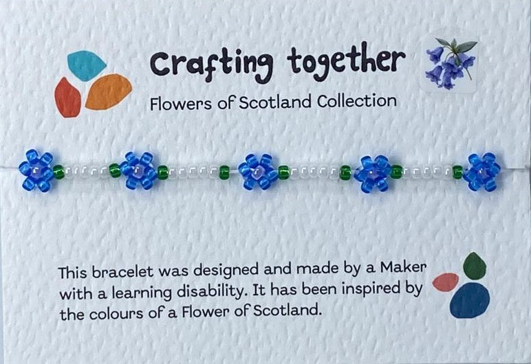 Flowers of Scotland - bluebell bracelet