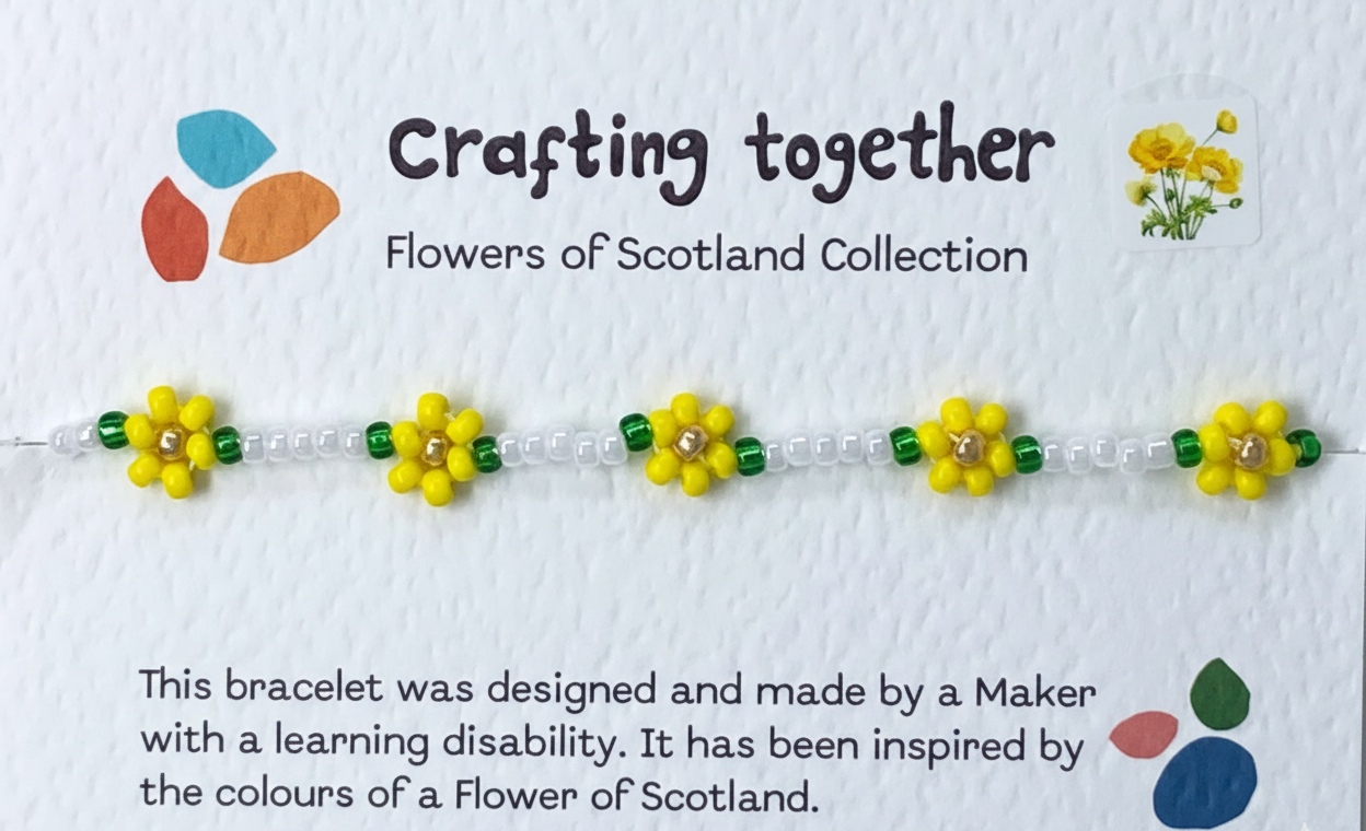 Flowers of Scotland-buttercup bracelet