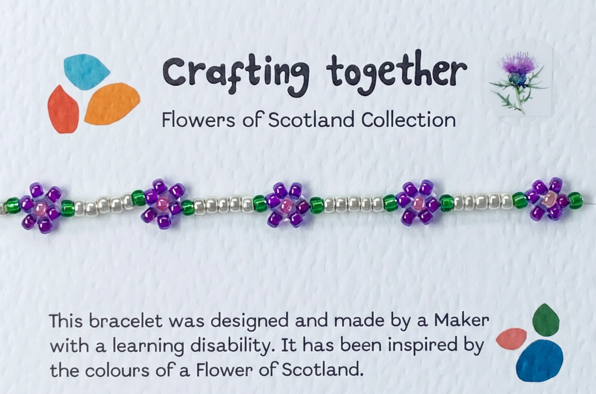 Flowers of Scotland-thistle bracelet