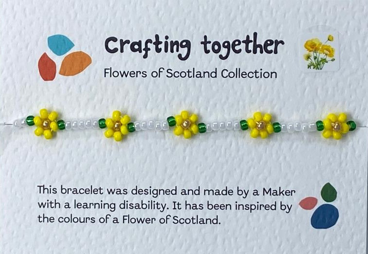 Flower of Scotland-buttercup bracelet