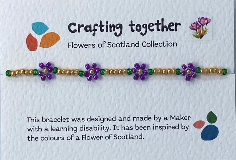 Flower of Scotland-crocus bracelet