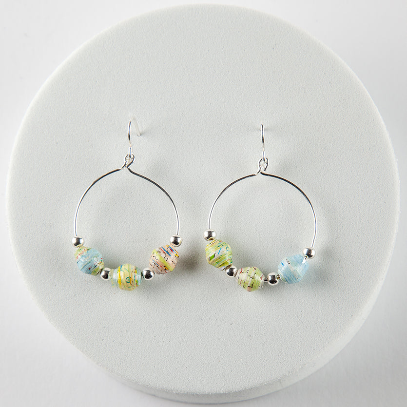 Scotland Map Hoops, sterling silver