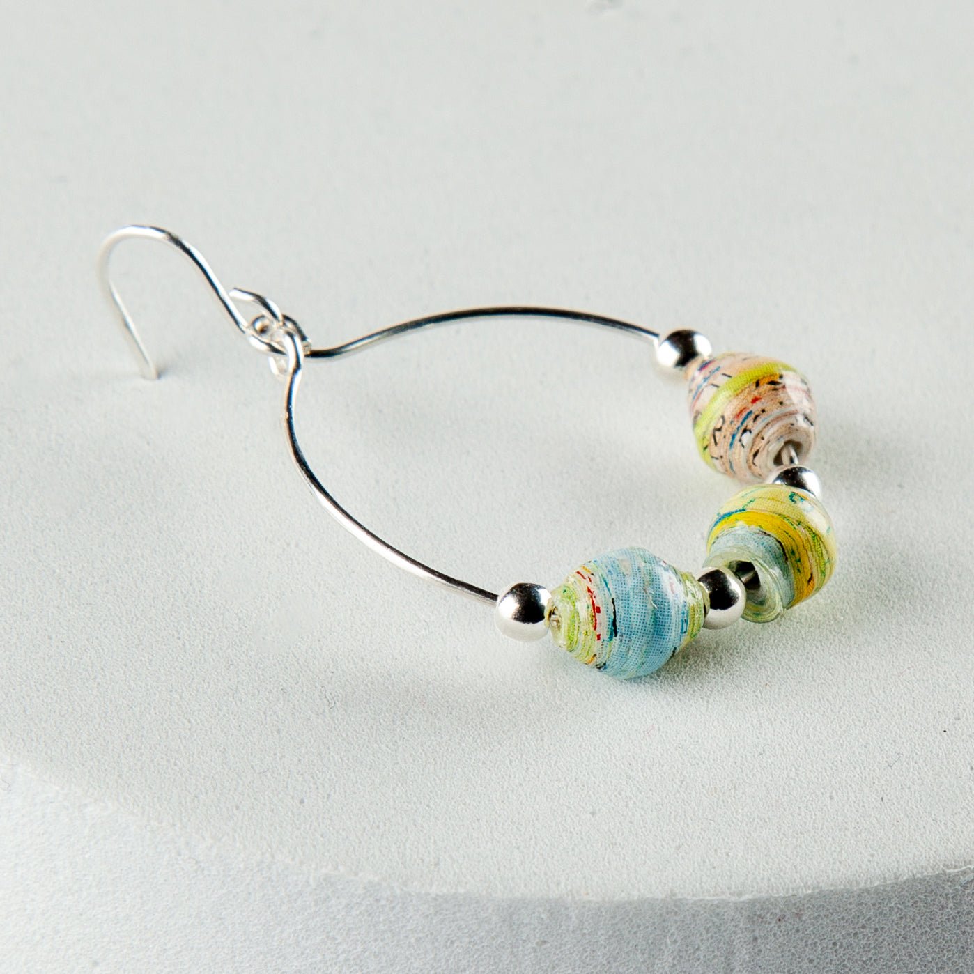 Scotland Map Hoops, sterling silver