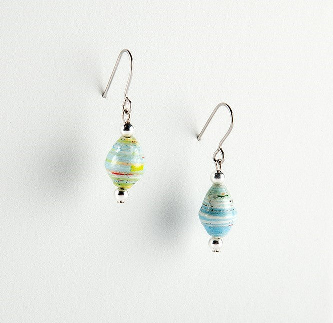 Scotland Map Earrings, silver plated