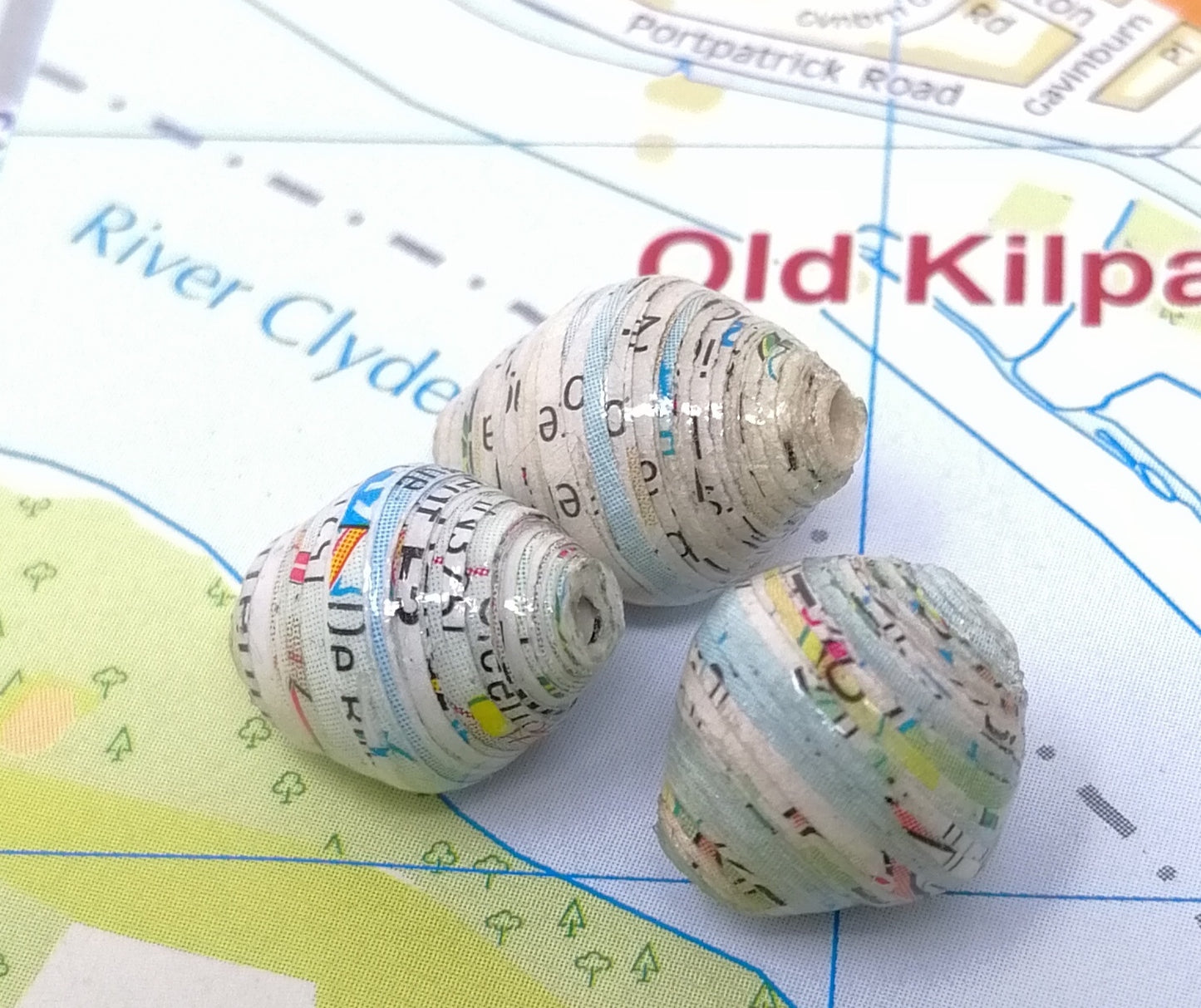 Scotland Map Earrings, silver plated