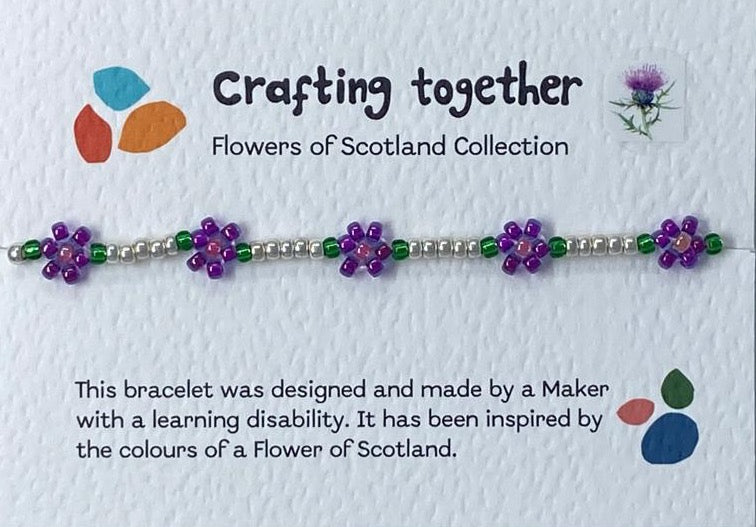 Flowers of Scotland-thistle bracelet