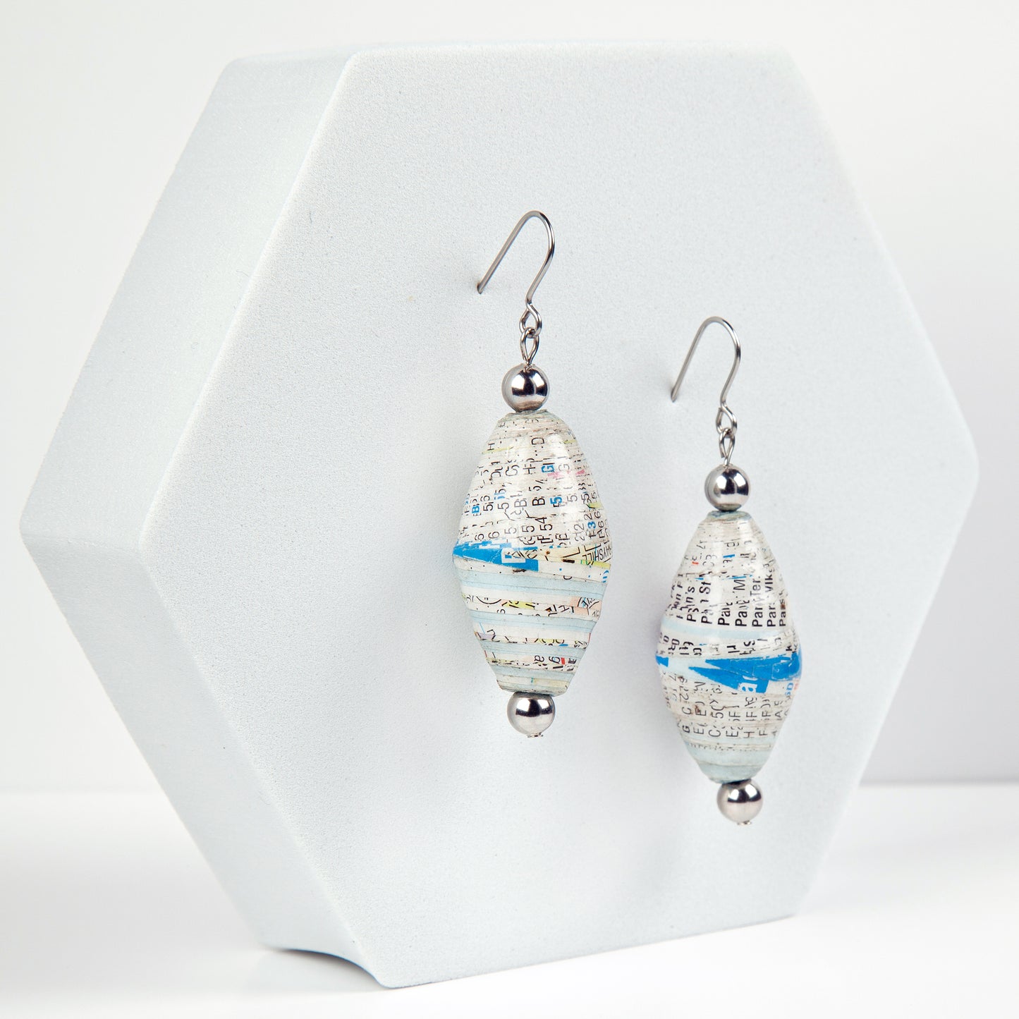 Scotland Map XL Earrings, silver plated