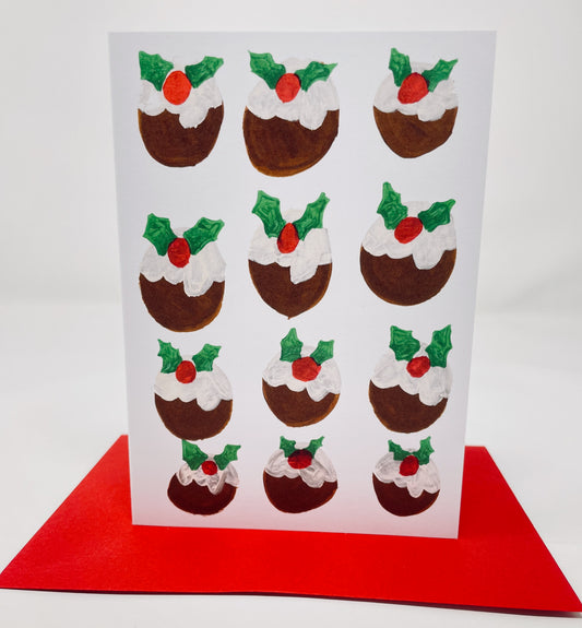 Christmas Puddings Card