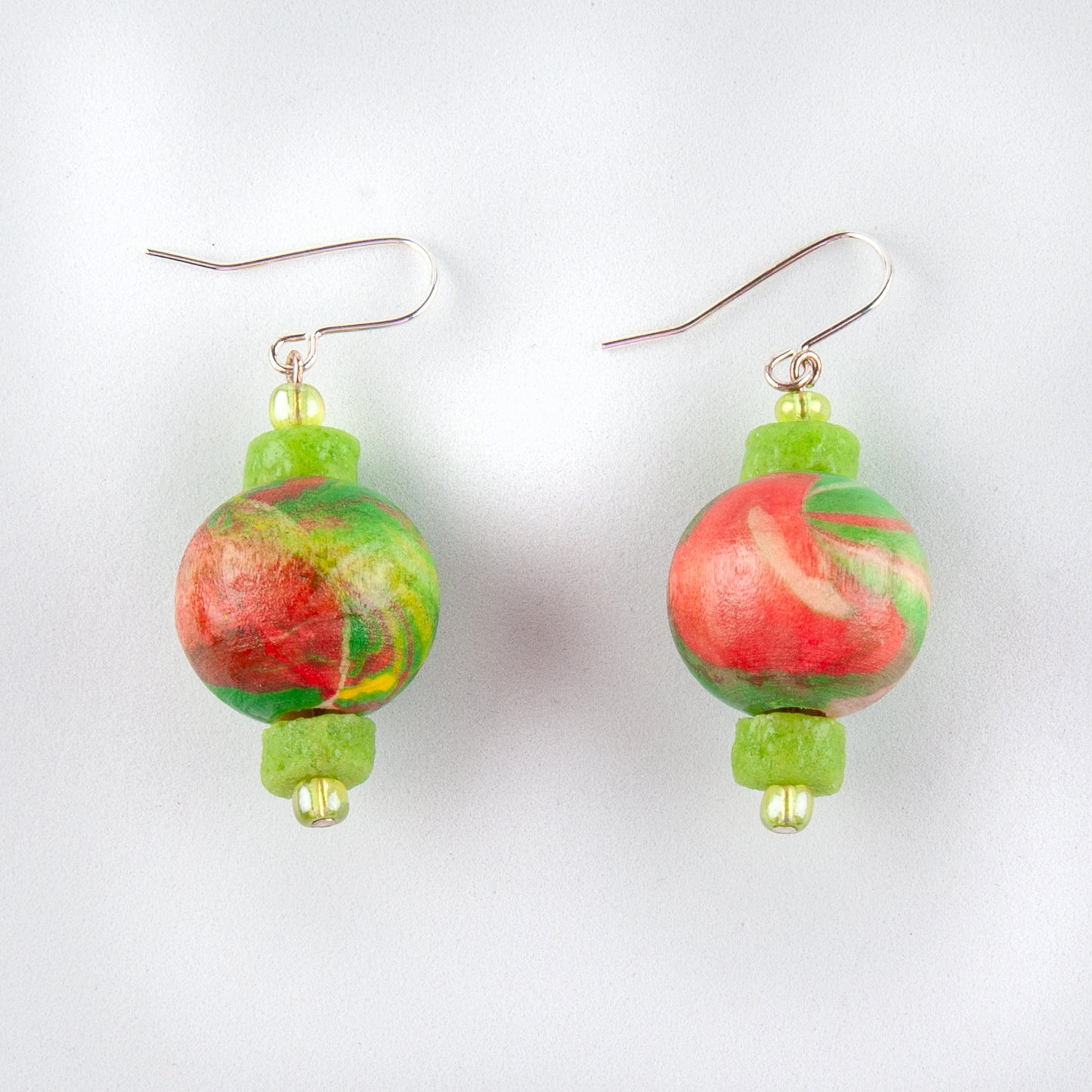 Hand Marbled Earrings