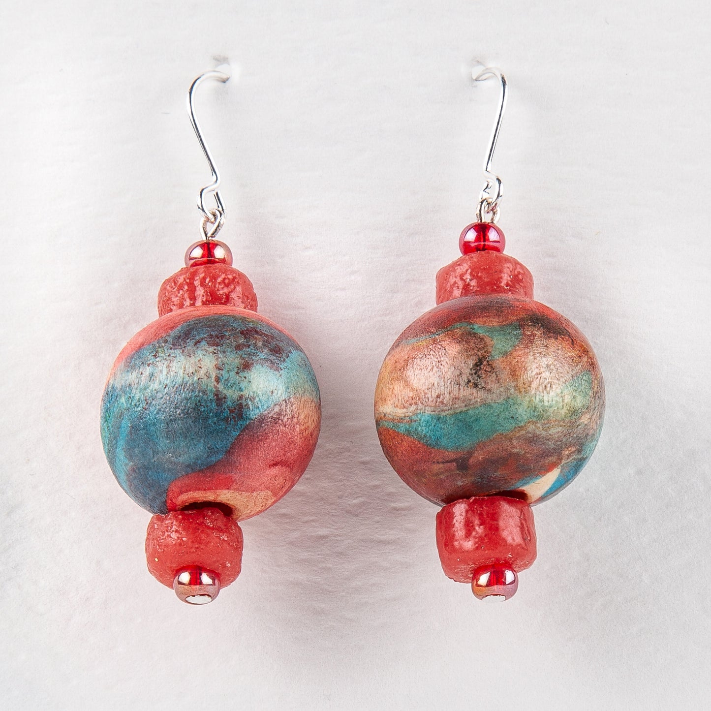 Hand Marbled Earrings