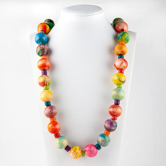 Hand Marbled Necklace