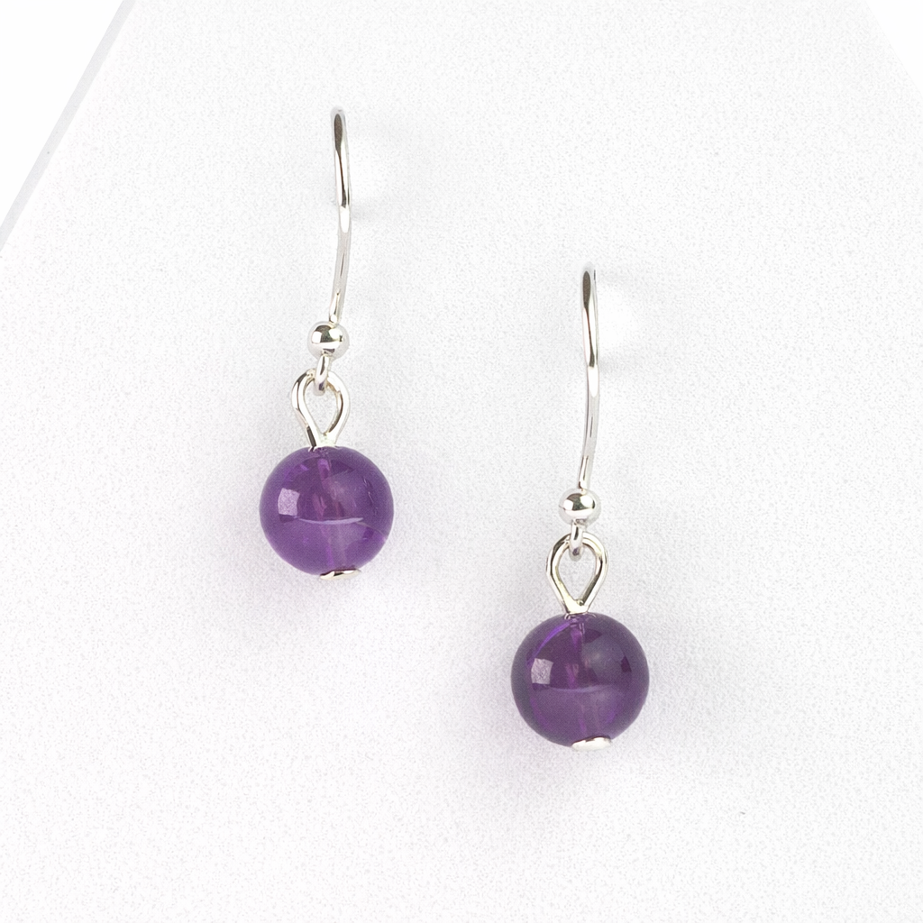 Amethyst Sterling Silver Semi-precious Earrings