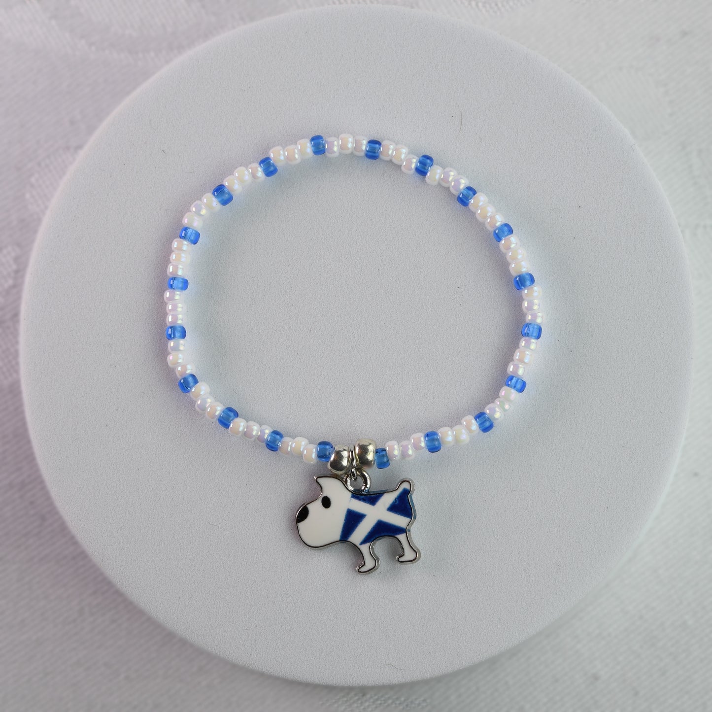Saltire Scottie Dog Bracelet