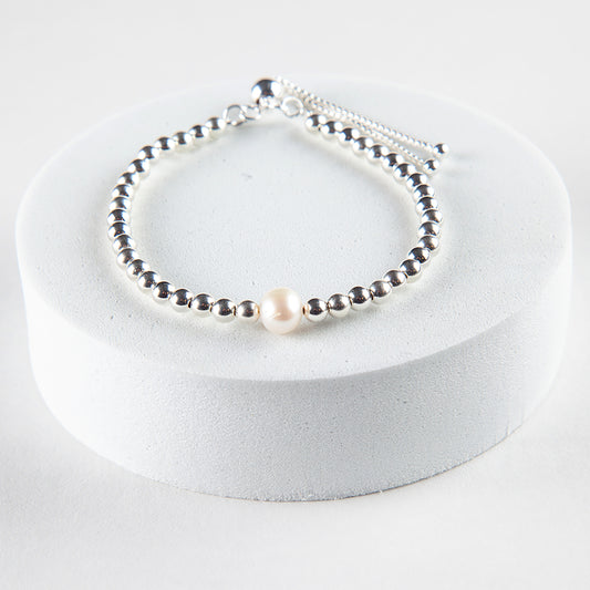 Sterling Silver Pearl Bracelet