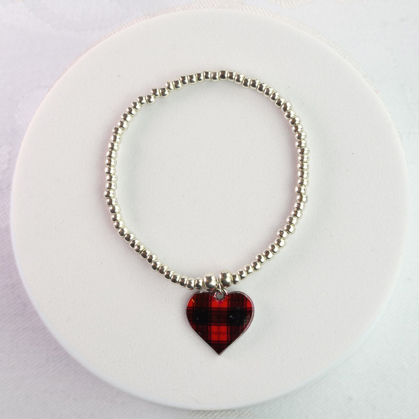 Tartan Heart Bracelet