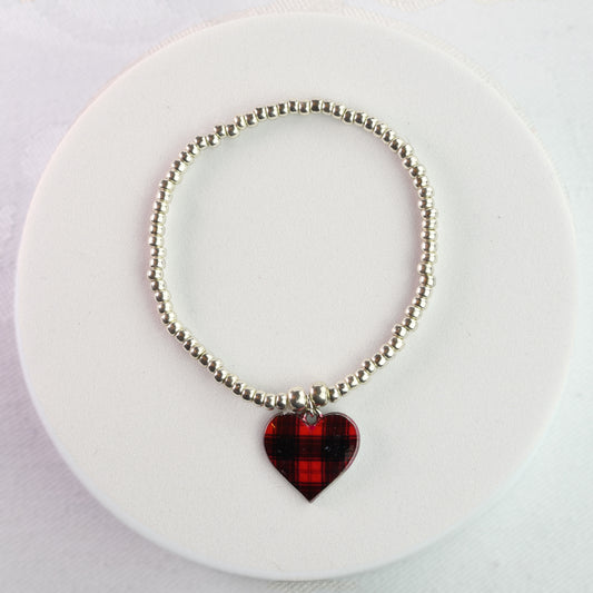Tartan Heart Bracelet