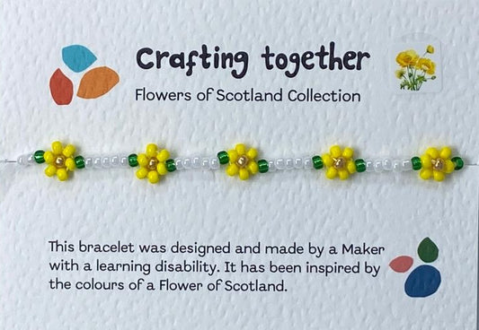 Flower of Scotland-buttercup bracelet