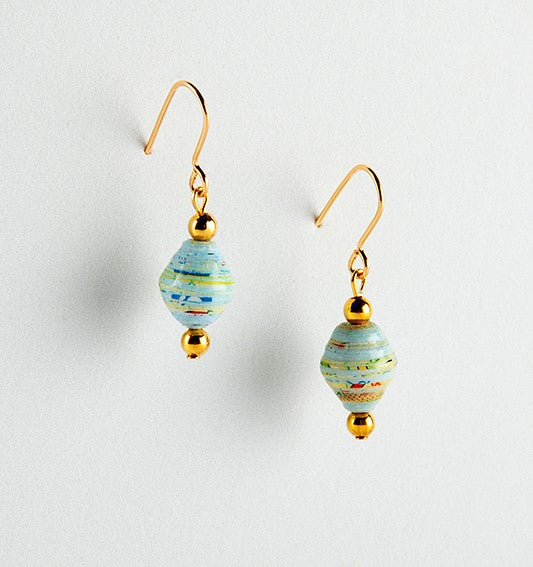 Scotland Map Earrings, gold-plated