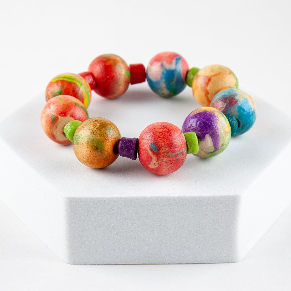 Hand Marbled Bracelet