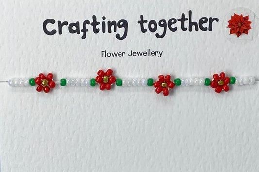 Christmas Flower Bracelet