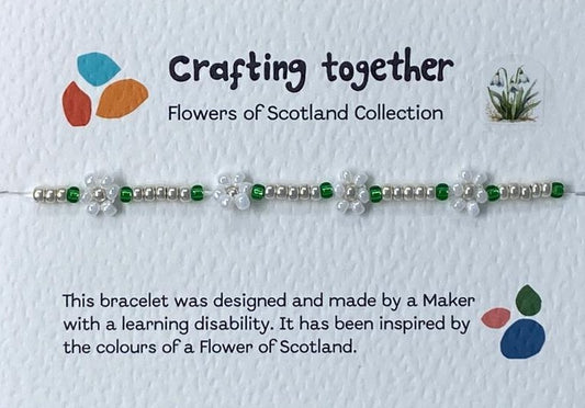 Flower of Scotland-snowdrop bracelet